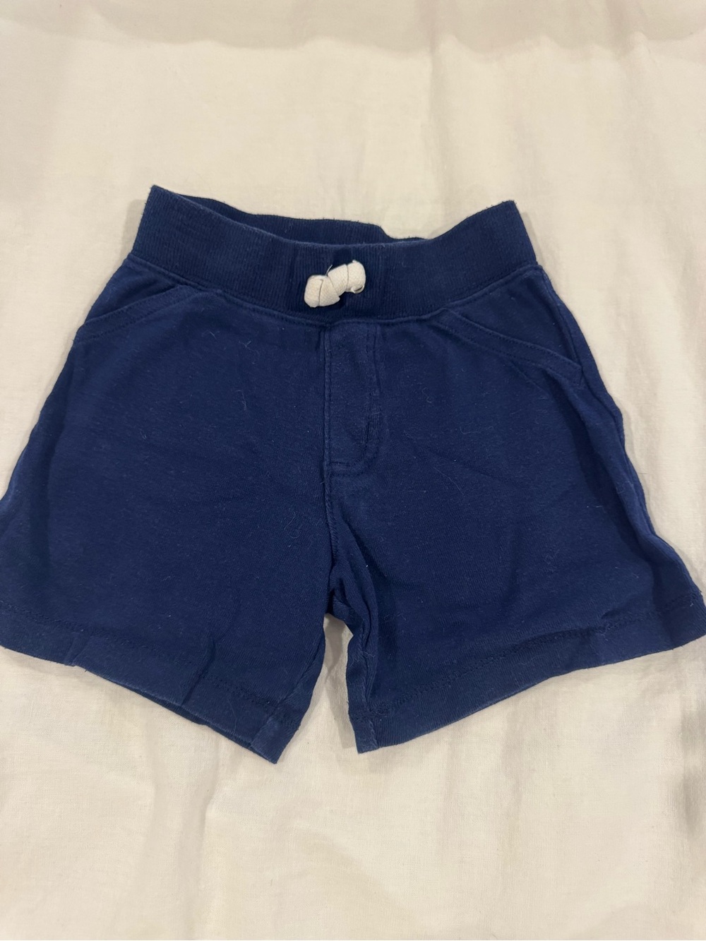 Carter's Navy Shorts with White Drawstring